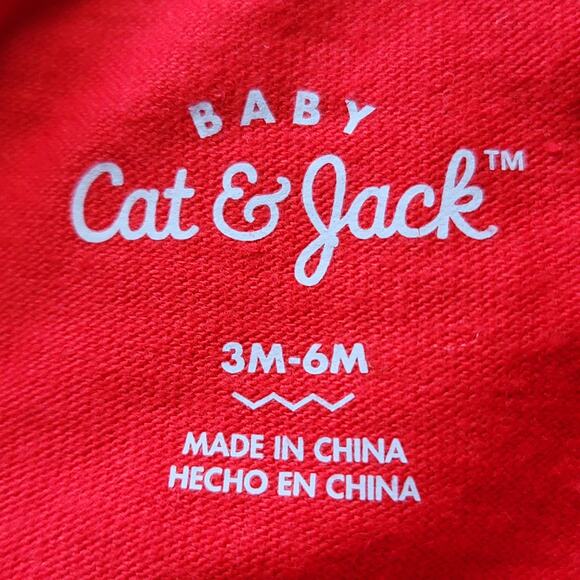 Cat & Jack Christmas Bodysuit Girls Sz 3/6M Red Tulle Skirt 1‎ Pc Holiday Outfit - Picture 5 of 7